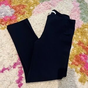 Veronica Beard High Waisted Straight Leg Pants Black